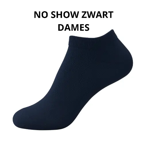 No Show (zwart) 3-pack